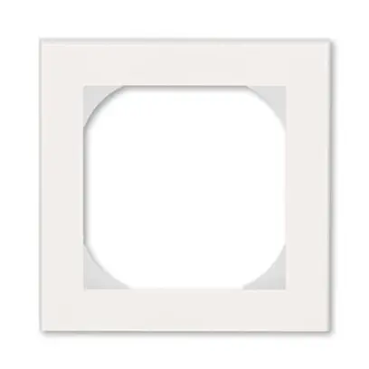 rámeček jednonásobný s otvorem 55x55; perleťová/ledová bílá, design LEVIT M